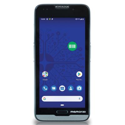 Datalogic Memor 20 Kit 2D, BT, WLAN, GMS, NT, Ladestation, Schutzhülle, Akku, schwarz, Android 9.0
