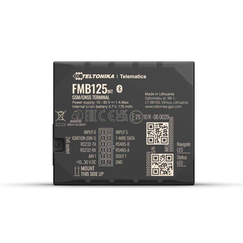 Teltonika FMB125 vielseitiger 2G-Tracker mit RS232, RS485 Schnittstellen, externe GPS Antenne