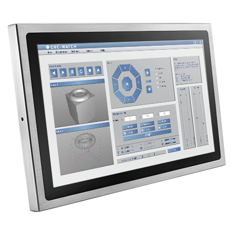 Hygrolion 225, 21,5", Panel PC, IP66, Celeron J6412, 8GB, 128GB TLC SSD, Wifi, Edelstahl, L&uuml;fterlos