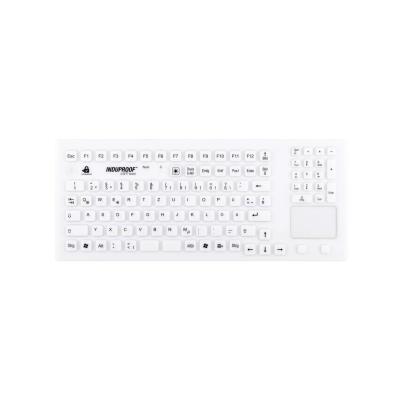 Tastatur InduProof Smart Touch TKG-107-TOUCH-IP68-WHITE-USB-DE IP68