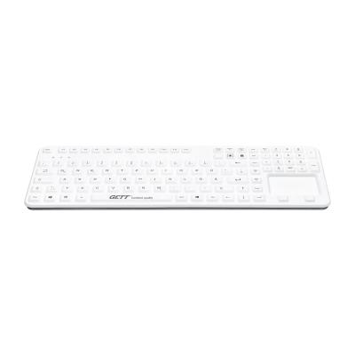 Tastatur GCQ Cleantype&reg; Prime Panel+ TKG-109-GCQ-PR-TOUCH-ADH-WHITE-BACKL-USB-DE IP65 (frontseitig,