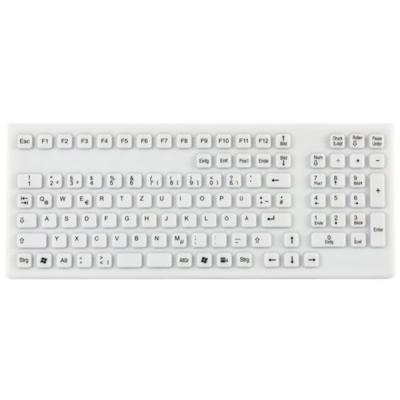 medizinische Silikontastatur, DE, USB TKG-106-IP68-WHITE-USB-DE