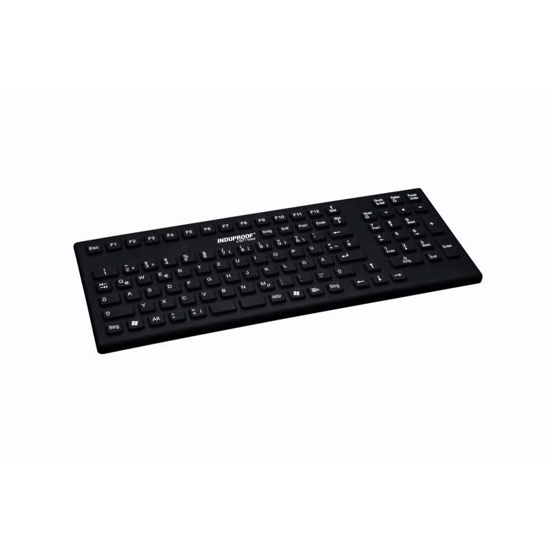 Tastatur InduProof Smart Classic TKG-106-IP68-BLACK-USB-DE IP68