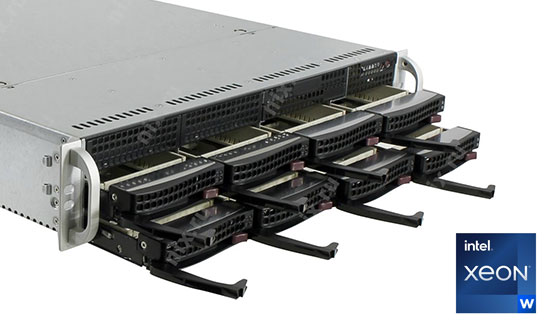 Online konfigurierbarer Balios R27W 2HE Supermicro Server mit Intel® Xeon® W-Prozessoren