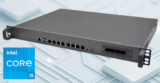 1U Network Appliance 1681 – Leistungsstarke Racklösung mit 4×10G SFP, 8×LAN und Intel® Core™ i5 für vielseitige Netzwerkanwendungen